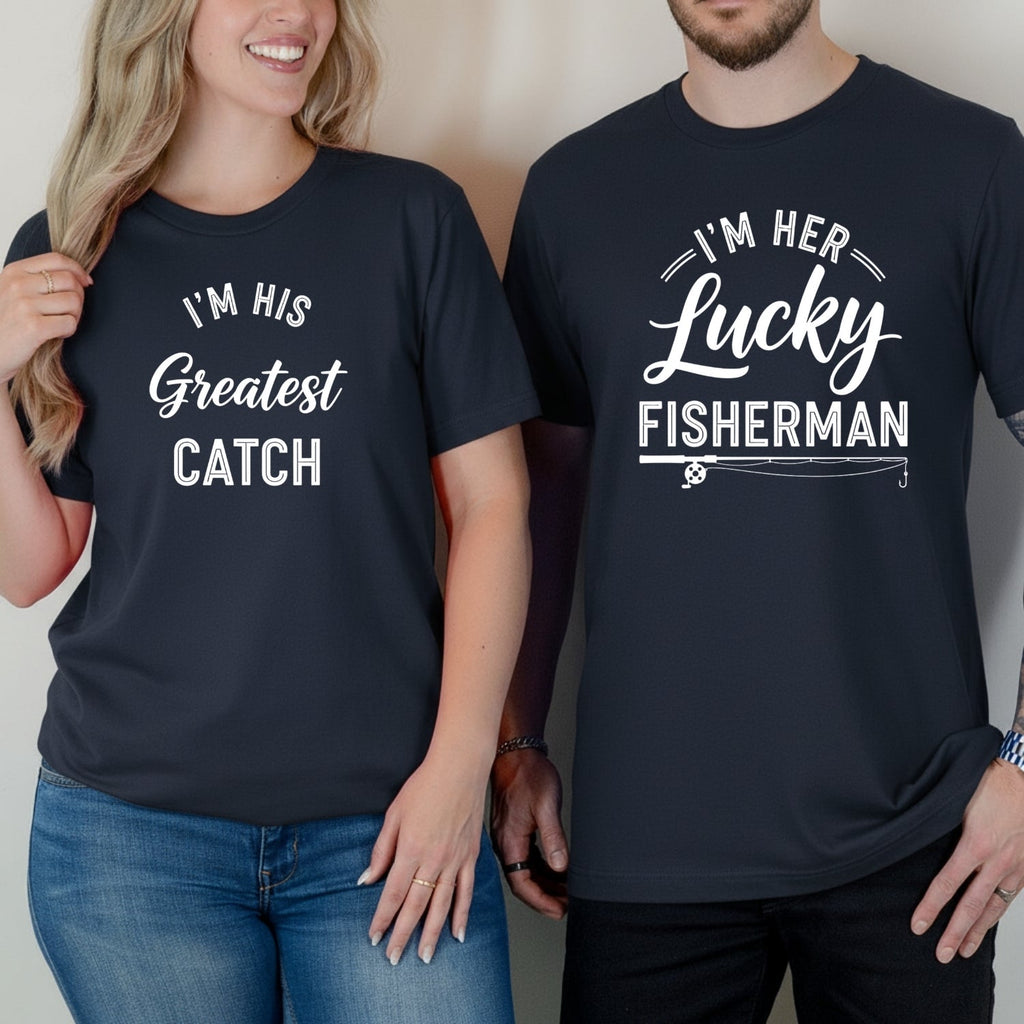 I'm His Greatest Catch I'm Her Lucky Fisherman Matching product image 6