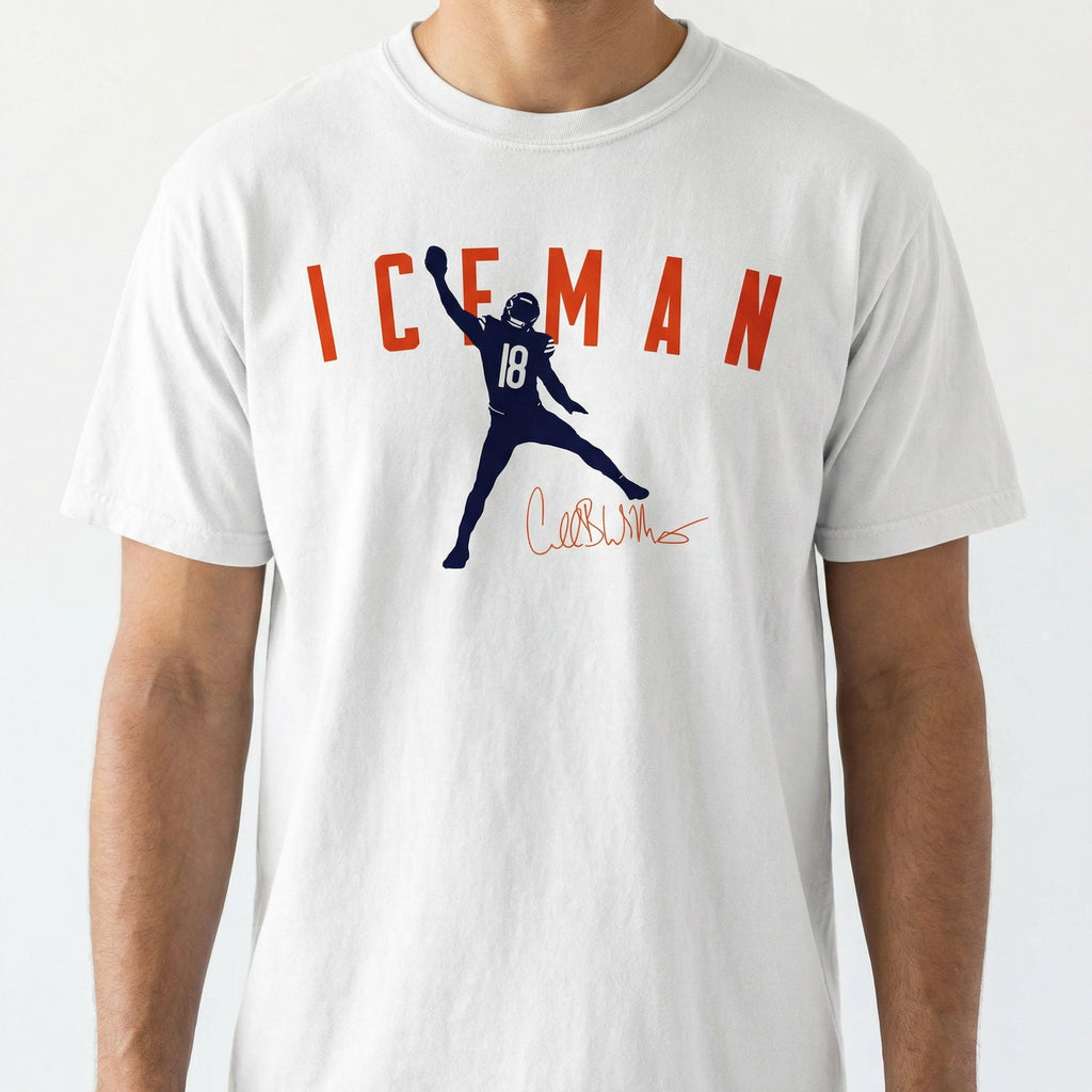 Iceman Football Graphic T-Shirt – Cold-Weather Quarterback product image 5