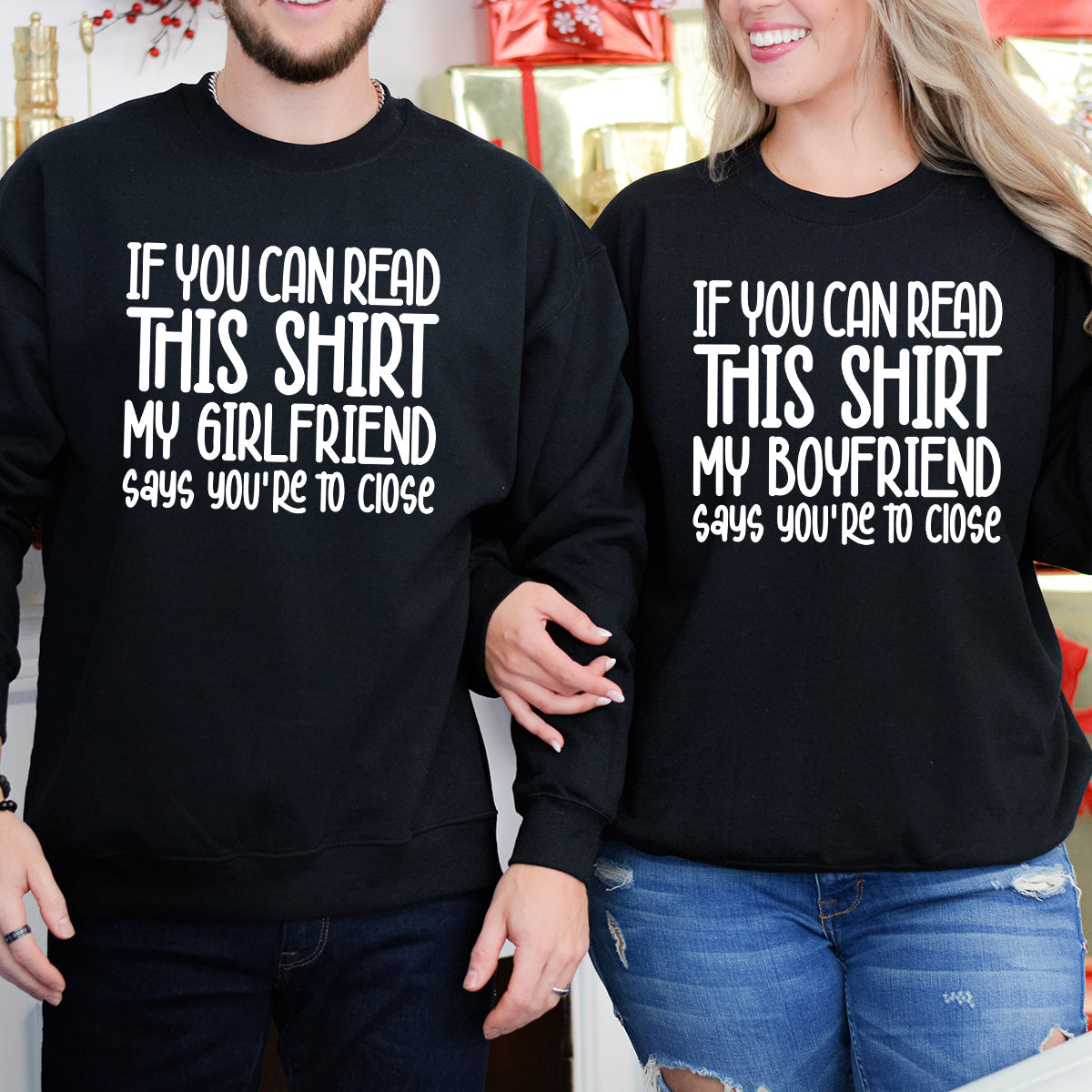 If You Can Read This Shirt Funny His & Her Matching Hoodies product image 5