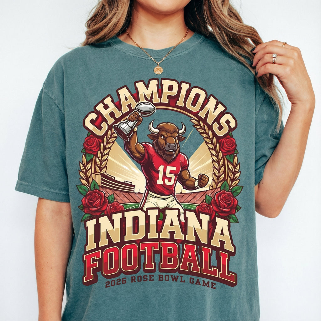 Indiana Football Champions T-Shirt – College Fan Graphic Tee product image 1