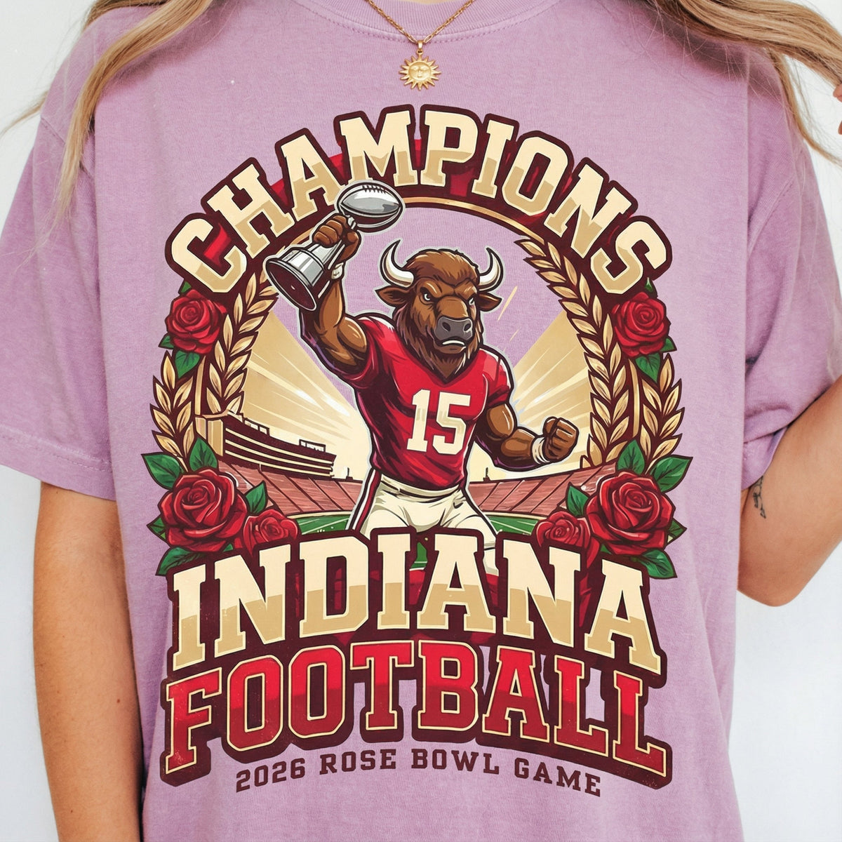 Indiana Football Champions T-Shirt – College Fan Graphic Tee product image 5