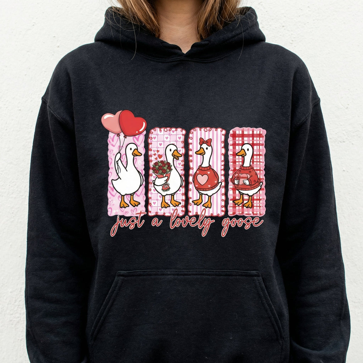 Just a Lovely Goose Valentine Shirt – Funny Silly Graphic product image 3