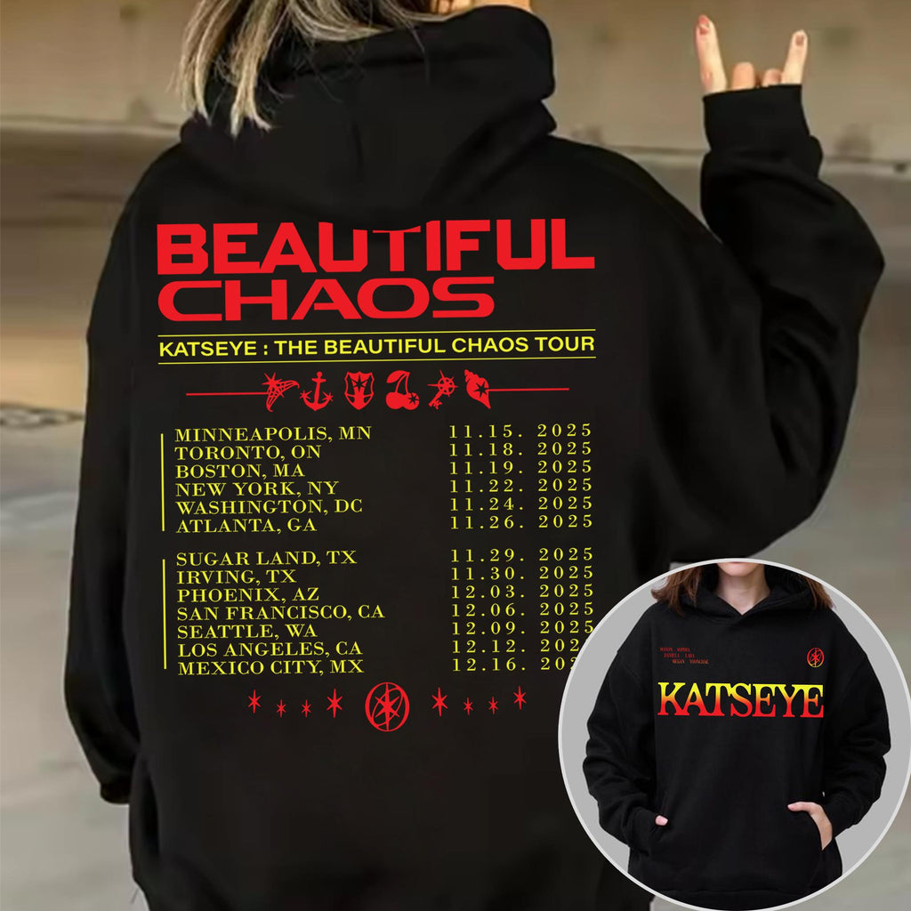 Katseye Inspired Beautiful Chaos Hoodie – K-Pop Fan Tour product image 1
