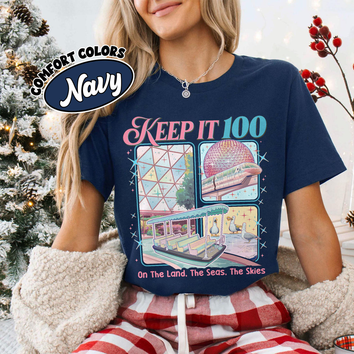 Keep It 100 The Land Seas Skies WDW Shirt – Retro Magic product image 3