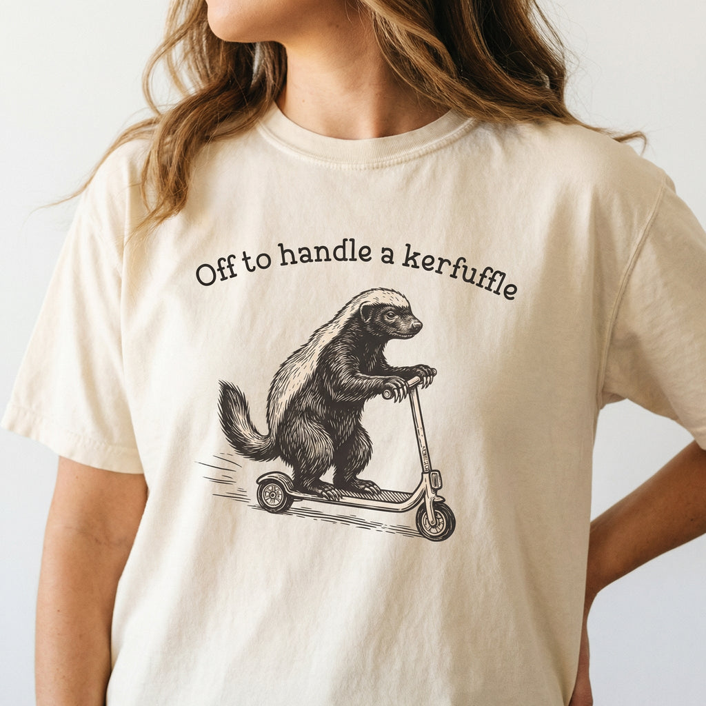Kerfuffle Honey Badger Graphic T-Shirt – Funny Office Humor product image 1