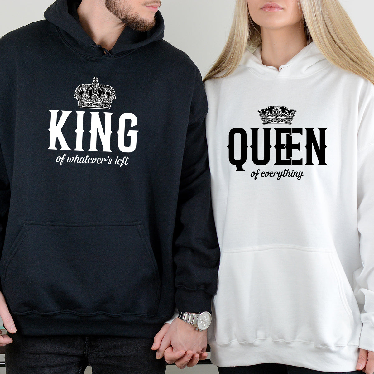 King x Queen Of Everything Matching Hoodies For Couples product image 1