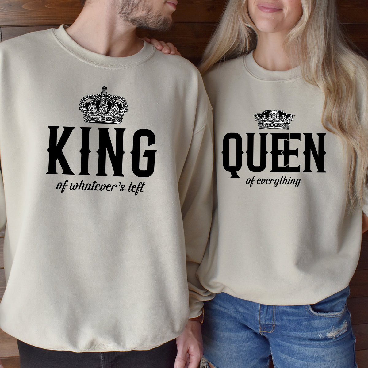 King x Queen Of Everything Matching Hoodies For Couples product image 5