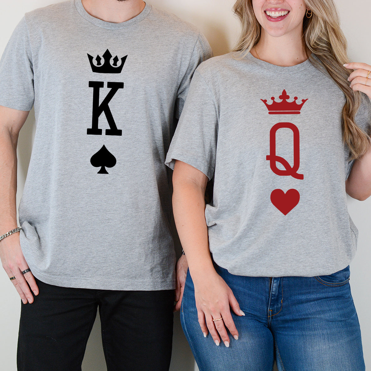 King x Queen Symbol Matching T-Shirts For Couples product image 3