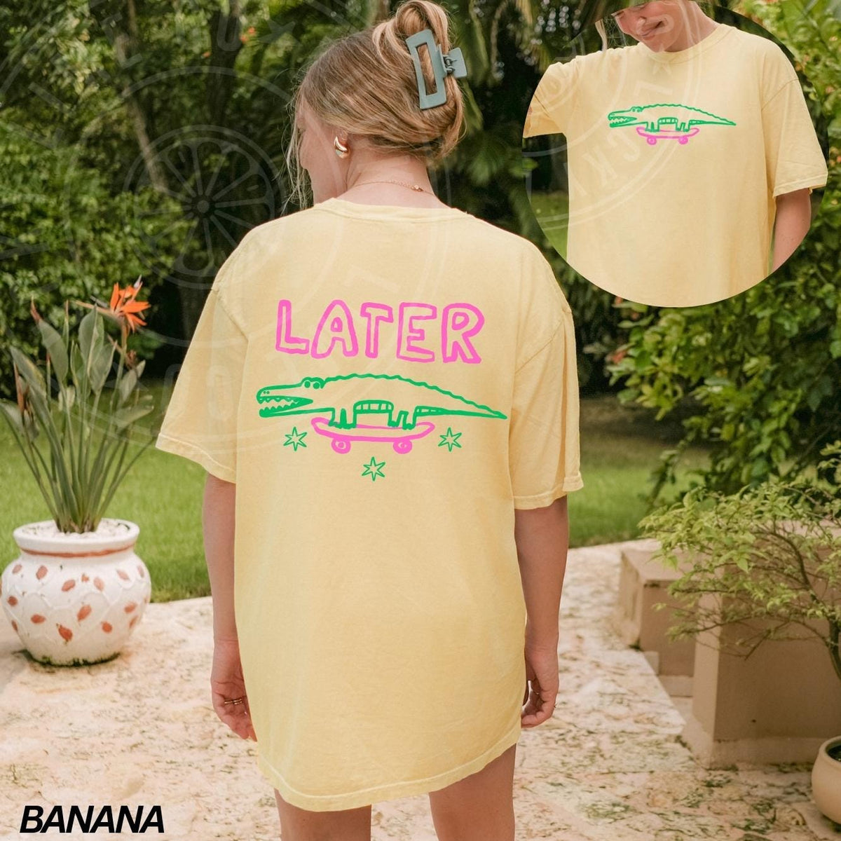Later Gator Graphic Tee – Funny Alligator Humor Front Back product image 3