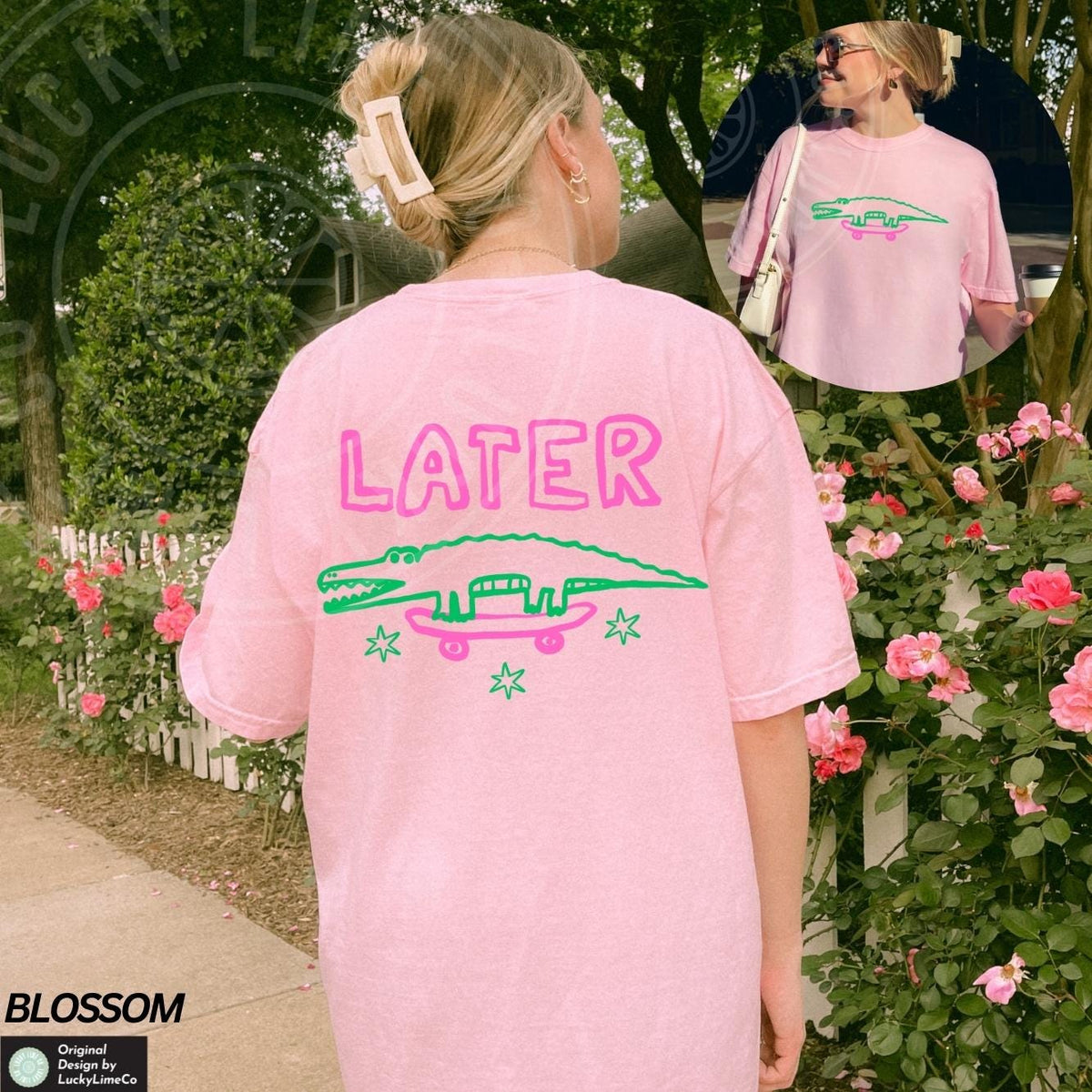 Later Gator Graphic Tee – Funny Alligator Humor Front Back product image 4