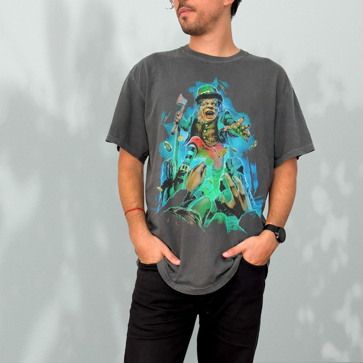 Leprechaun T-Shirt Retro 90s Horror Movie Graphic Tee product image 4