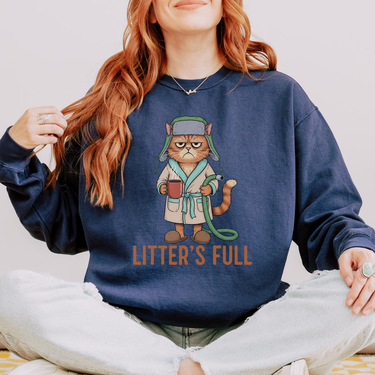Litters Full Funny Cat Lovers Christmas Shirt – Cute Xmas product image 3