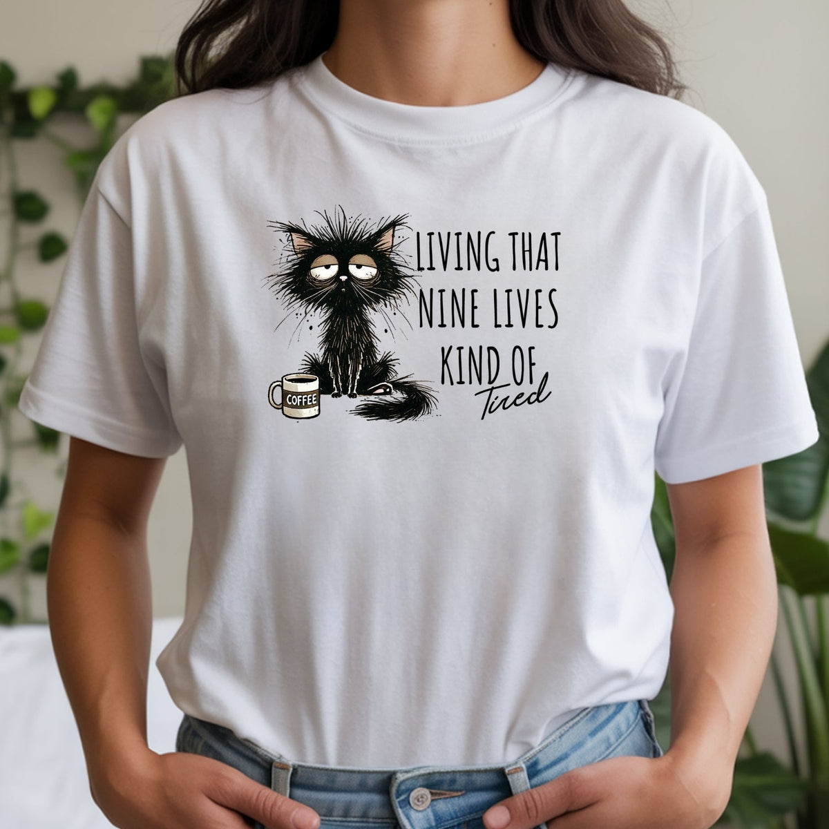 Living That Nine Lives Kind of Tired - Funny Cat Sarcastic product image 11