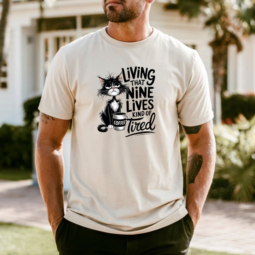 Living That Nine Lives Tired - Funny Cat Sarcastic Graphic product image 11