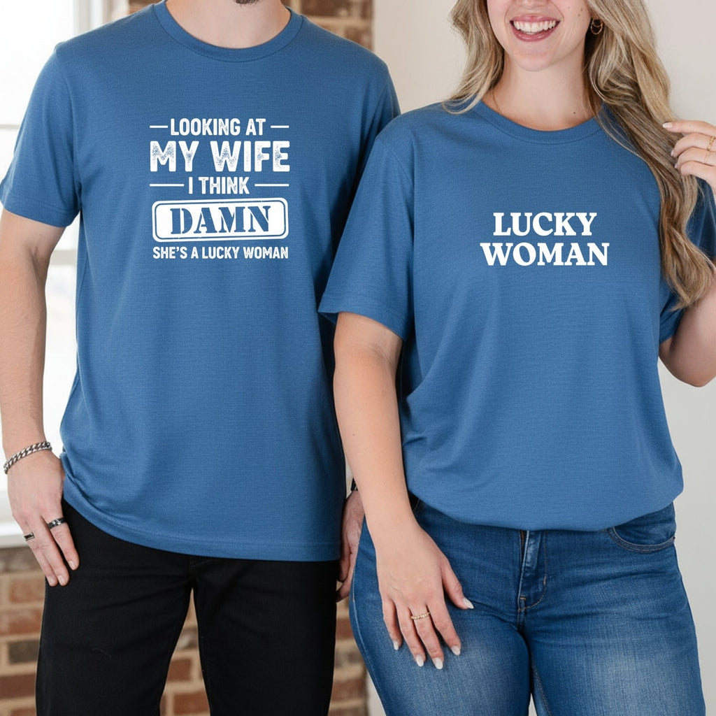 Looking At My Wife I Think Damn She's Lucky Woman Matching product image 11