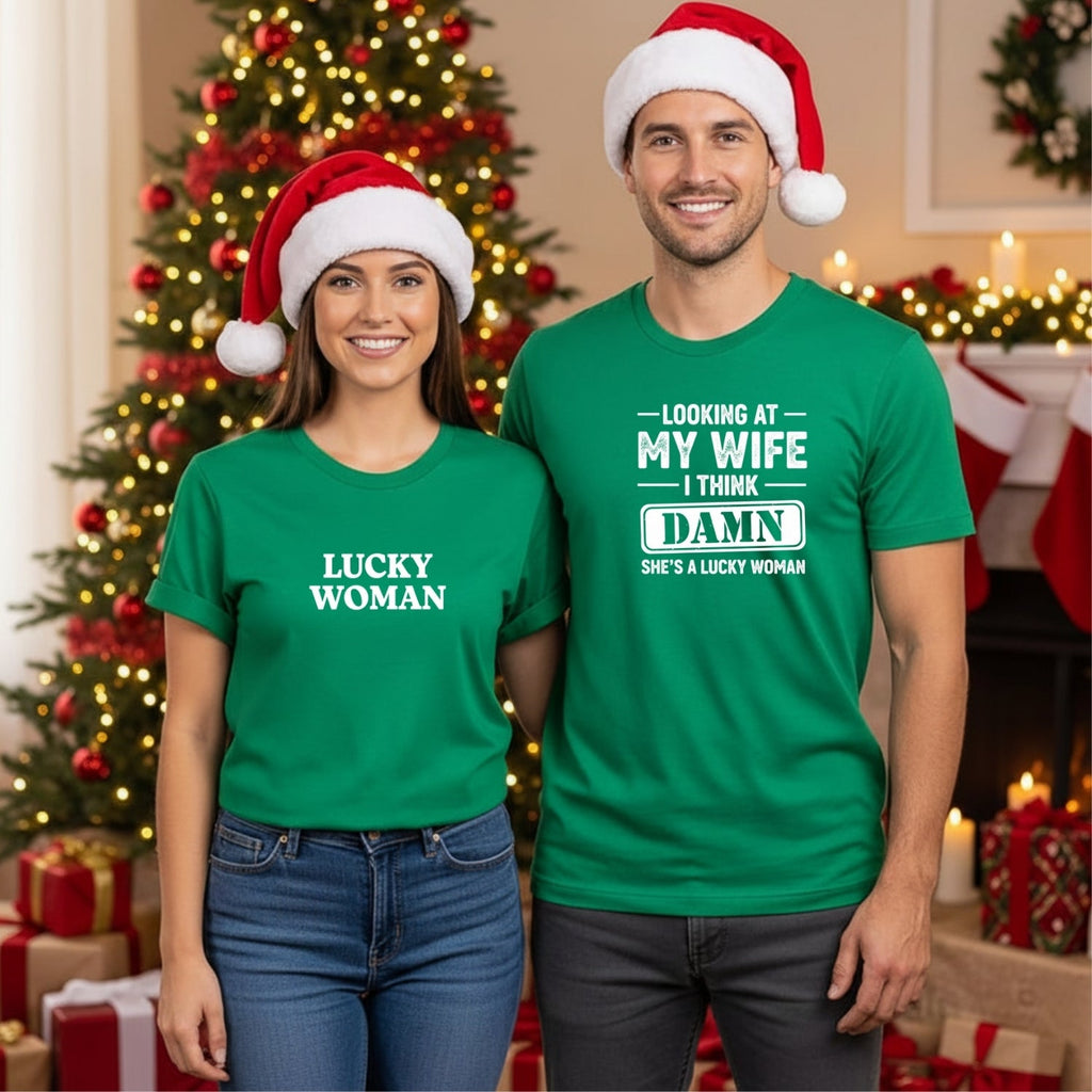 Looking At My Wife I Think Damn She's Lucky Woman Matching product image 2