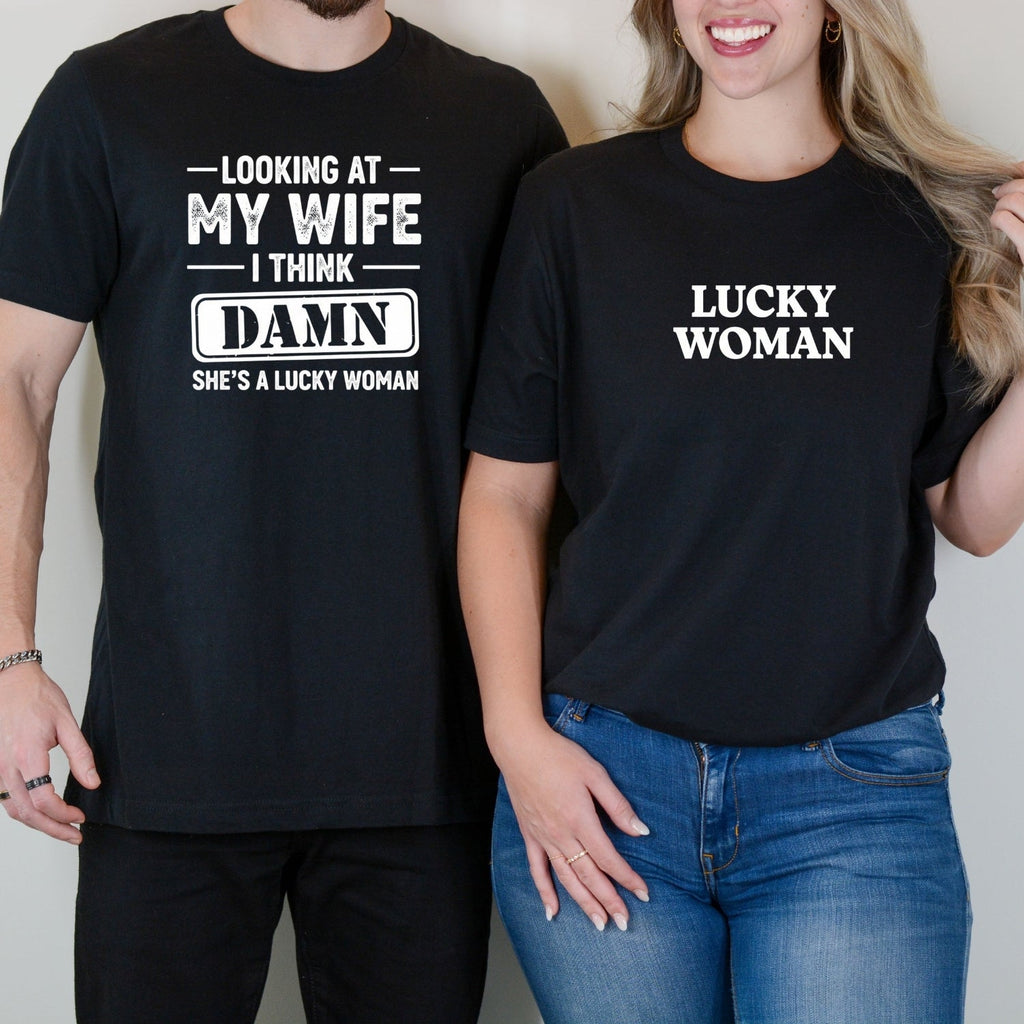 Looking At My Wife I Think Damn She's Lucky Woman Matching product image 6