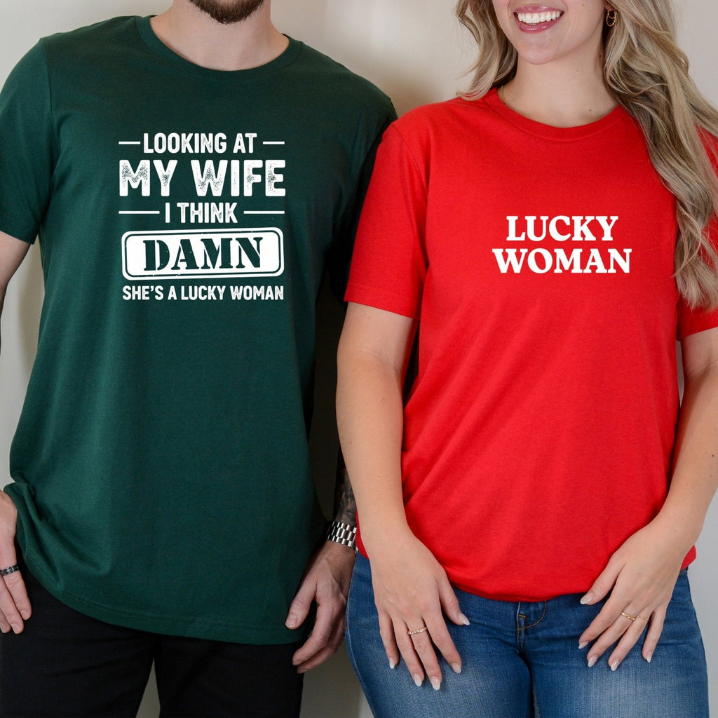 Looking At My Wife I Think Damn She's Lucky Woman Matching product image 8