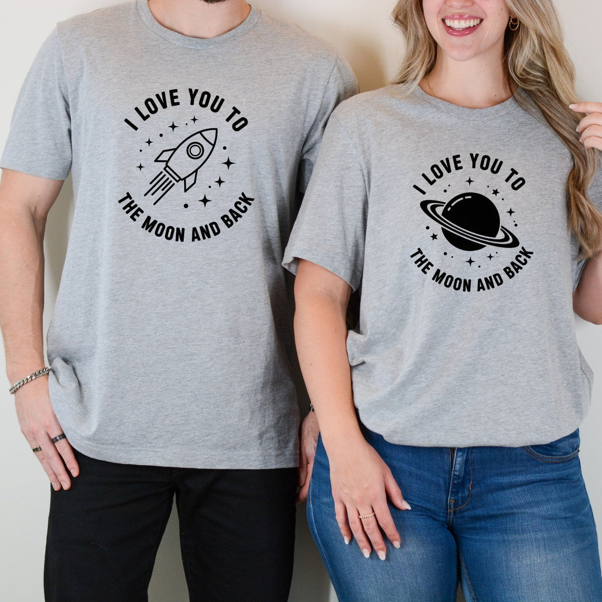 Love You To The Moon And Back Matching T-Shirts For Couples product image 1
