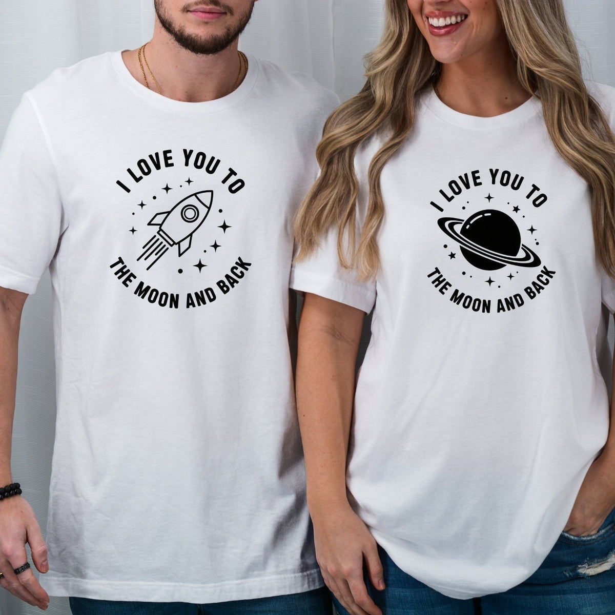 Love You To The Moon And Back Matching T-Shirts For Couples product image 2