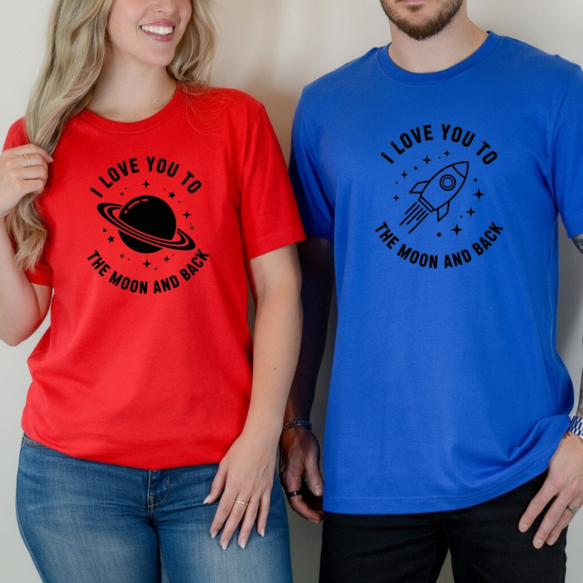 Love You To The Moon And Back Matching T-Shirts For Couples product image 4