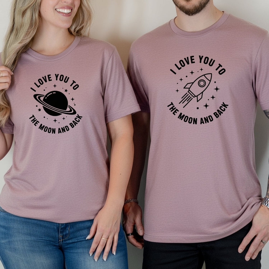 Love You To The Moon And Back Matching T-Shirts For Couples product image 5