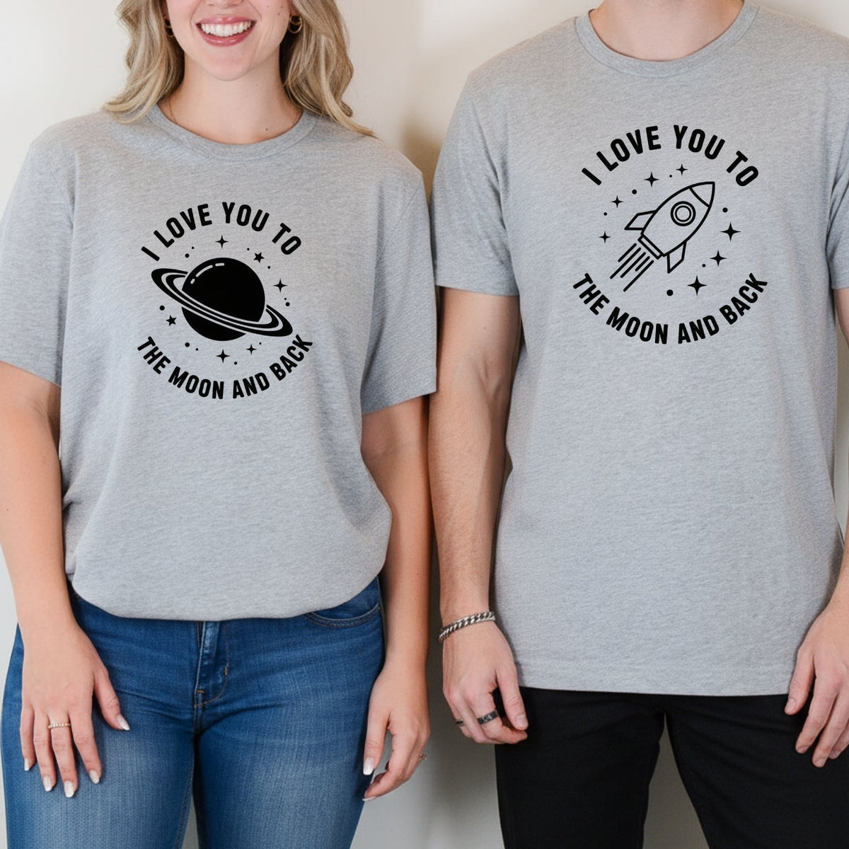 Love You To The Moon And Back Matching T-Shirts For Couples product image 6
