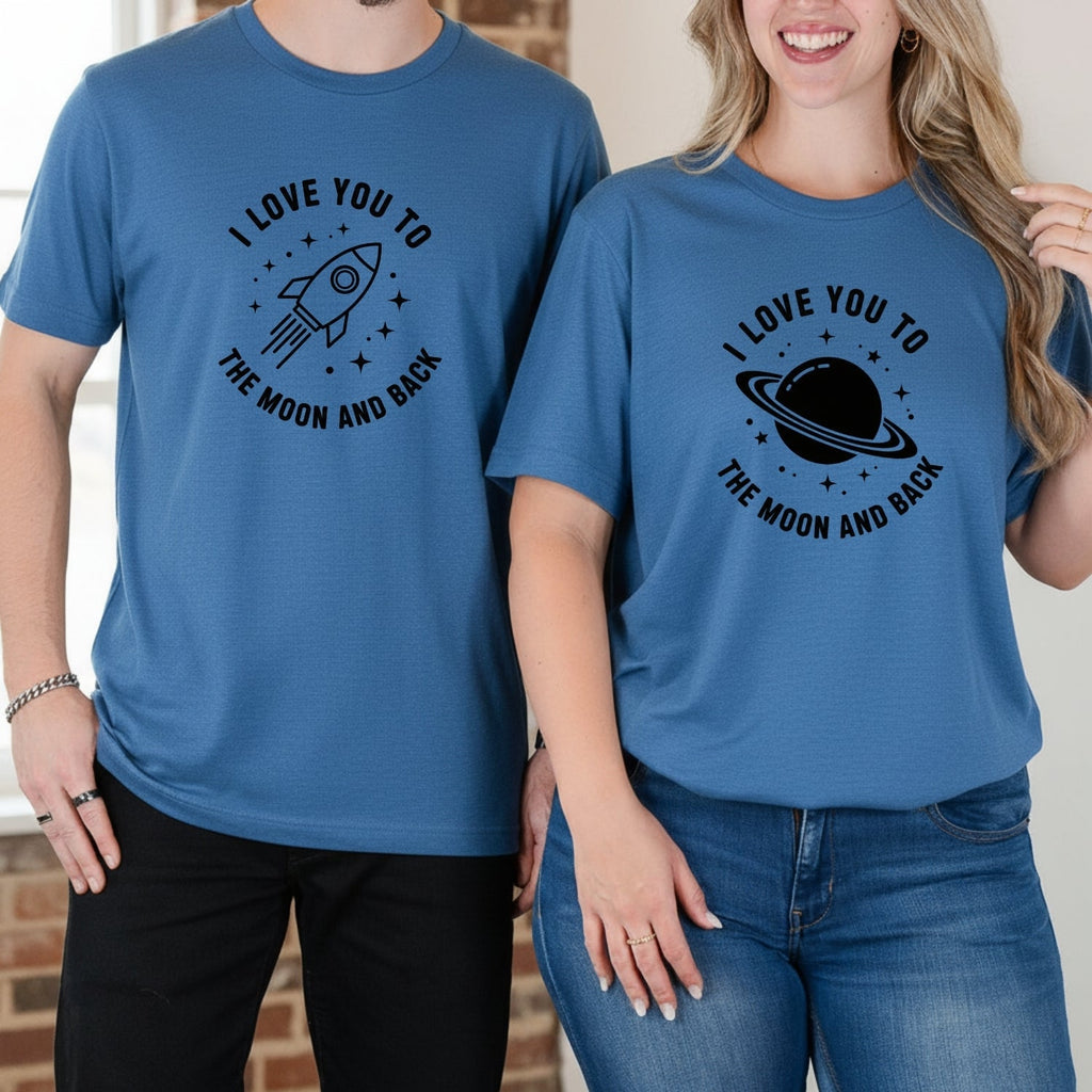 Love You To The Moon And Back Matching T-Shirts For Couples product image 8