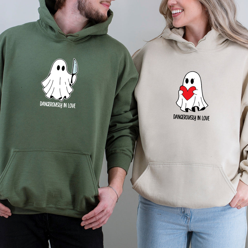 Love or Knife Ghost Matching Hoodies For Couples product image 1