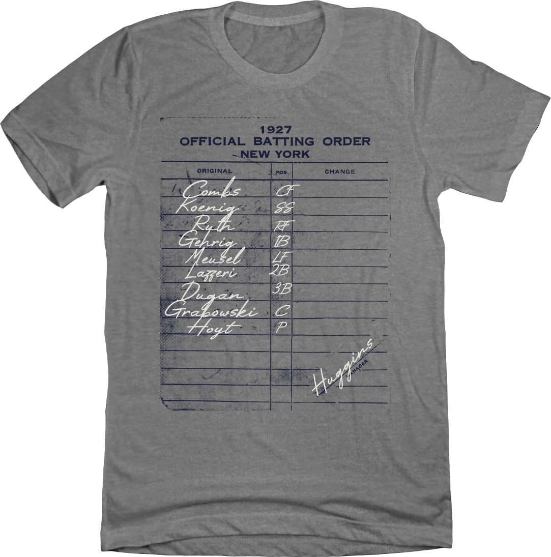 1927 New York Murderer's Row Batting Lineup Tee product image 1
