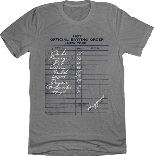 1927 New York Murderer's Row Batting Lineup Tee product image 1