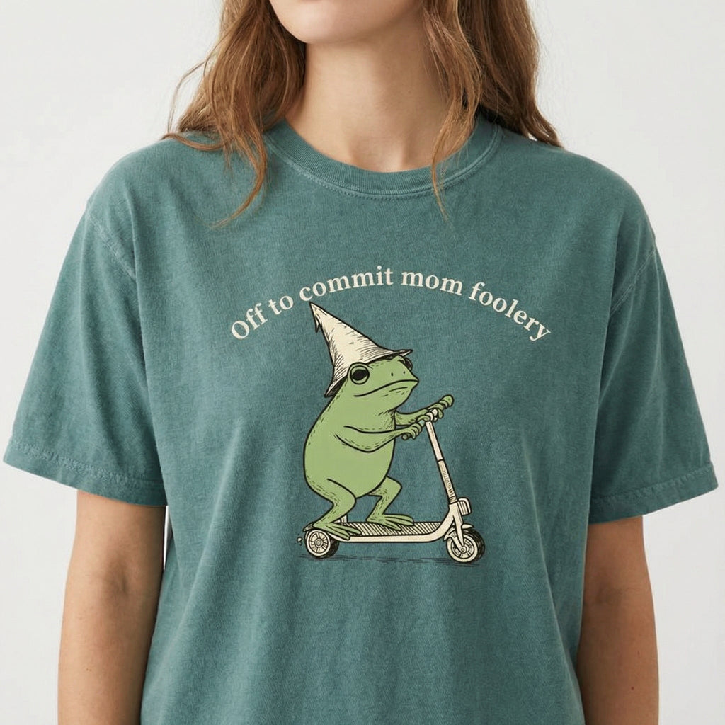 Mama Frog Shirt – Off to Commit Mom Foolery Graphic Tee – product image 1