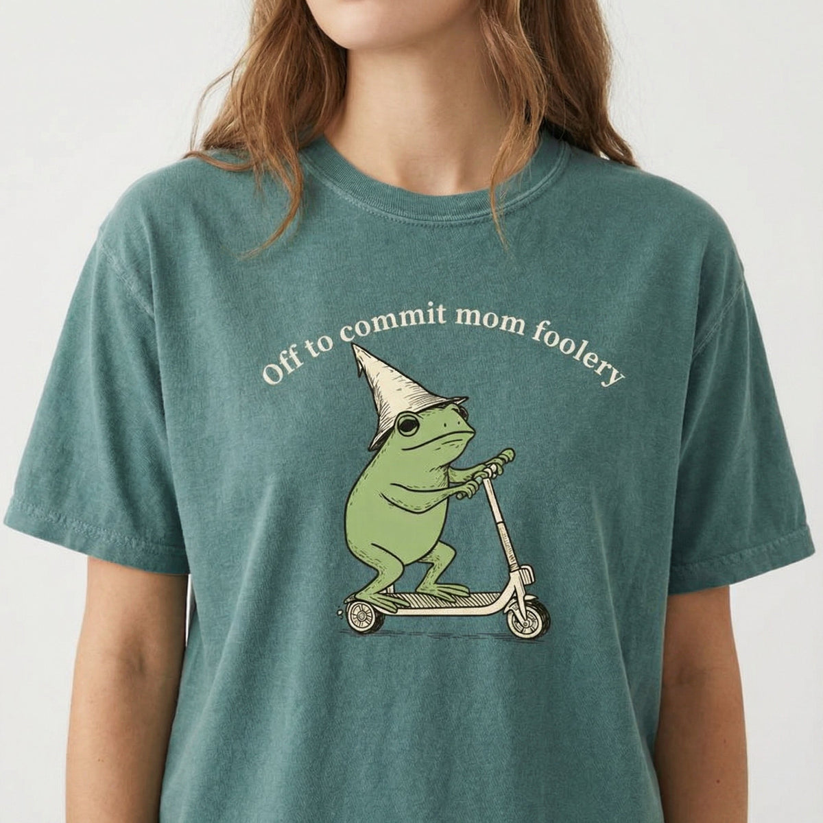 Mama Frog Shirt – Off to Commit Mom Foolery Graphic Tee – product image 1