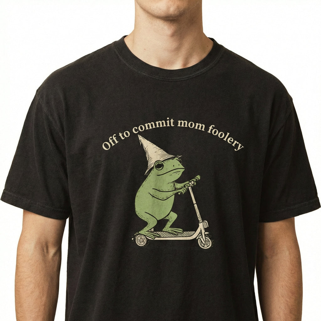 Mama Frog Shirt – Off to Commit Mom Foolery Graphic Tee – product image 3
