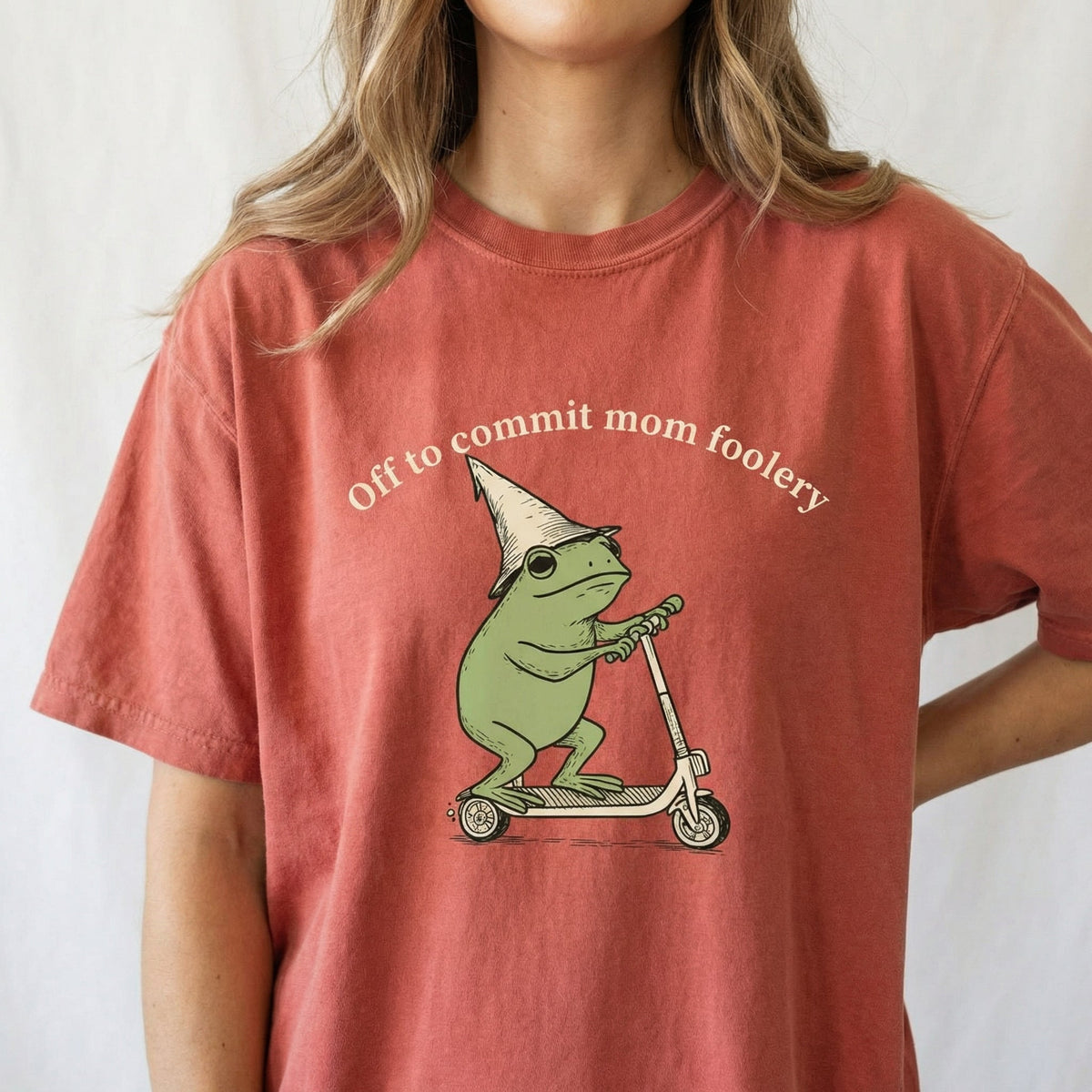 Mama Frog Shirt – Off to Commit Mom Foolery Graphic Tee – product image 4