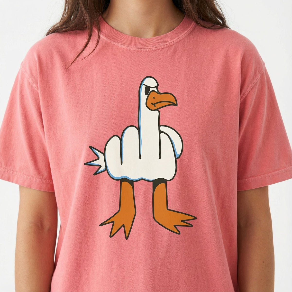 Funny Seagull Graphic T-Shirt – Rude Humor Bird Design Tee product image 1