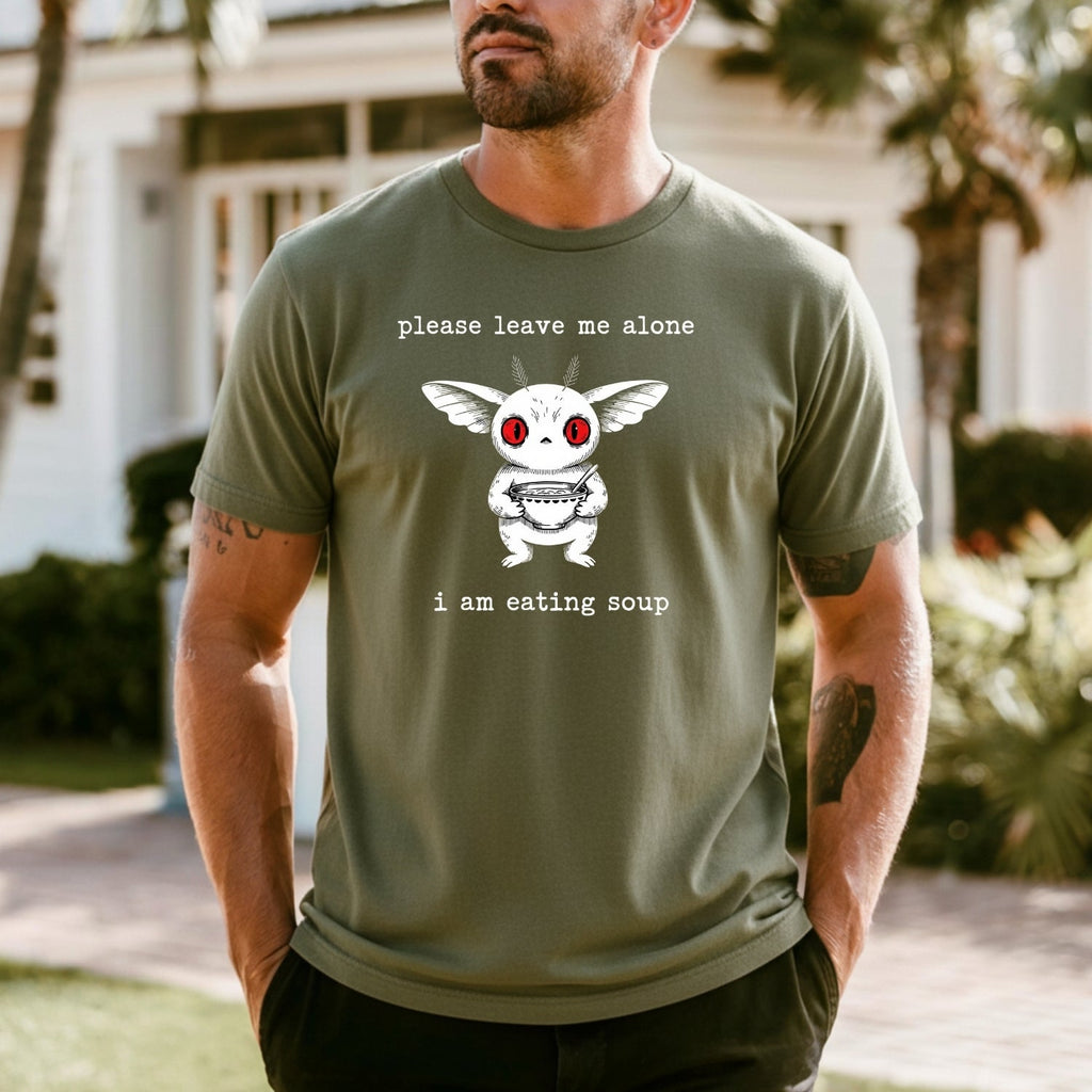 Mothman Eating Soup T-Shirt - Funny Cryptid Sarcastic product image 11