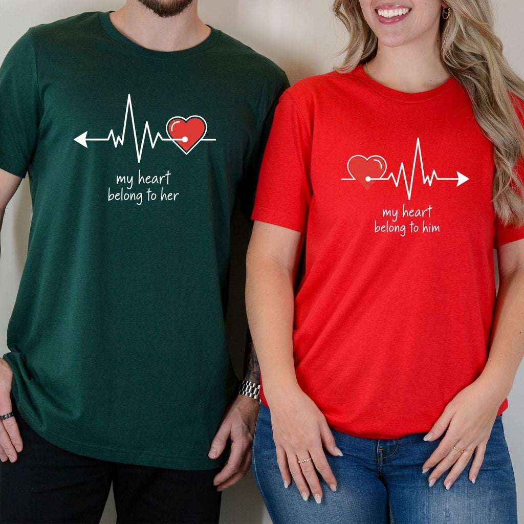 My Heart Belong To Her Him Beat Matching T-Shirts For product image 5