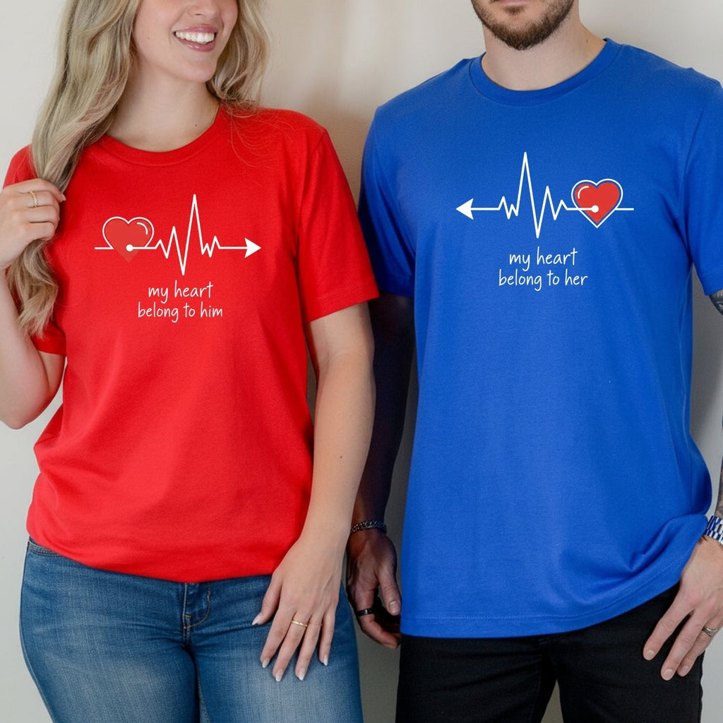 My Heart Belong To Her Him Beat Matching T-Shirts For product image 6