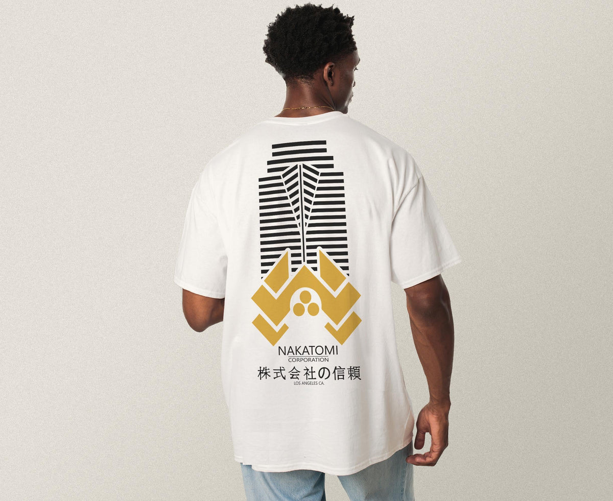 Nakatomi Plaza Logo T-Shirt – Retro 80s Action Movie product image 7