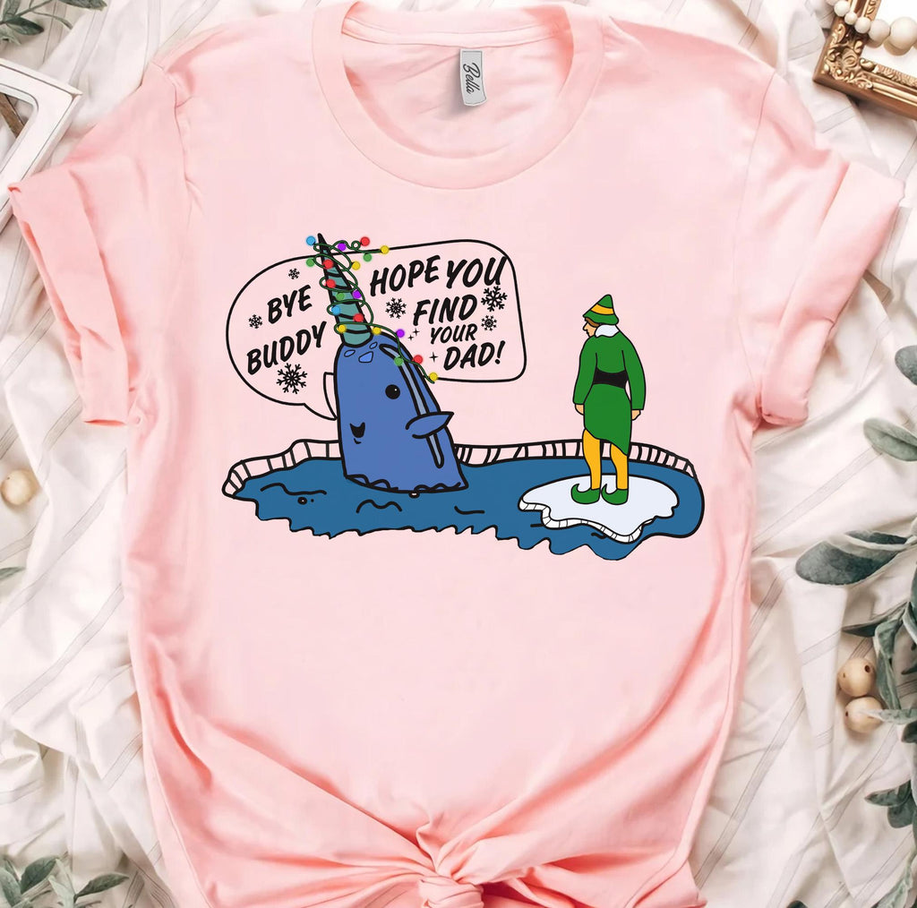 Narwhal Elf Christmas Shirt – Bye Buddy Hope You Find Your product image 4