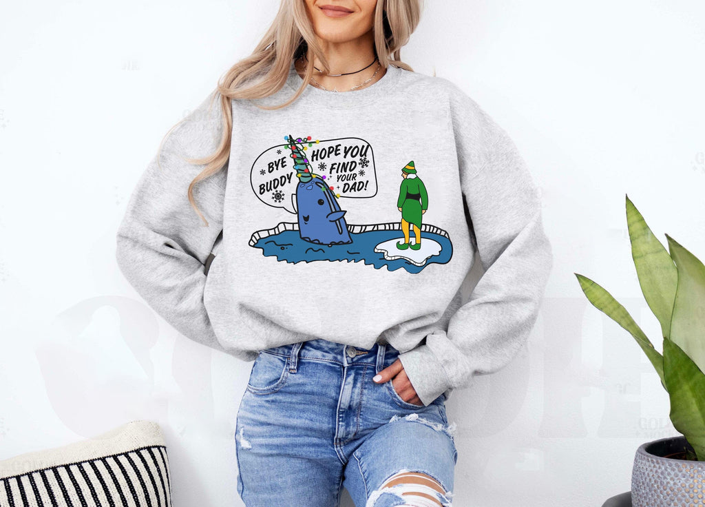 Narwhal Elf Christmas Shirt – Bye Buddy Hope You Find Your product image 2