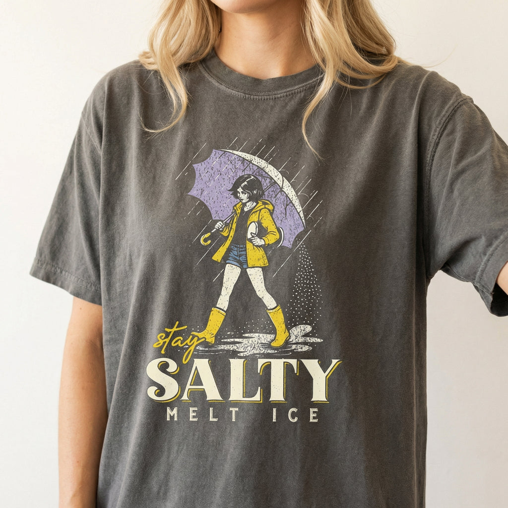 No ICE Stay Salty Political Graphic Tee – Social Justice product image 2