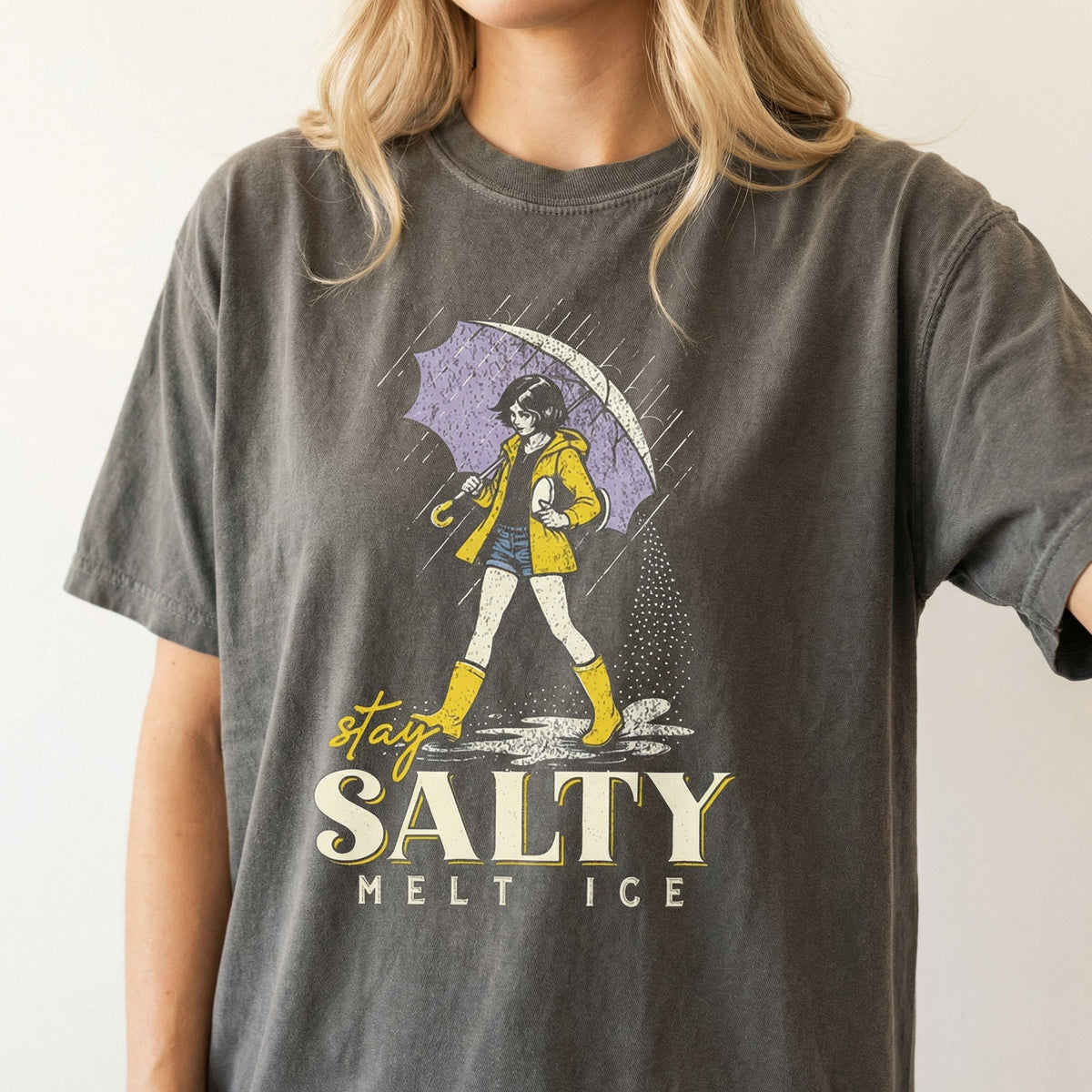 No ICE Stay Salty Political Graphic Tee – Social Justice product image 2