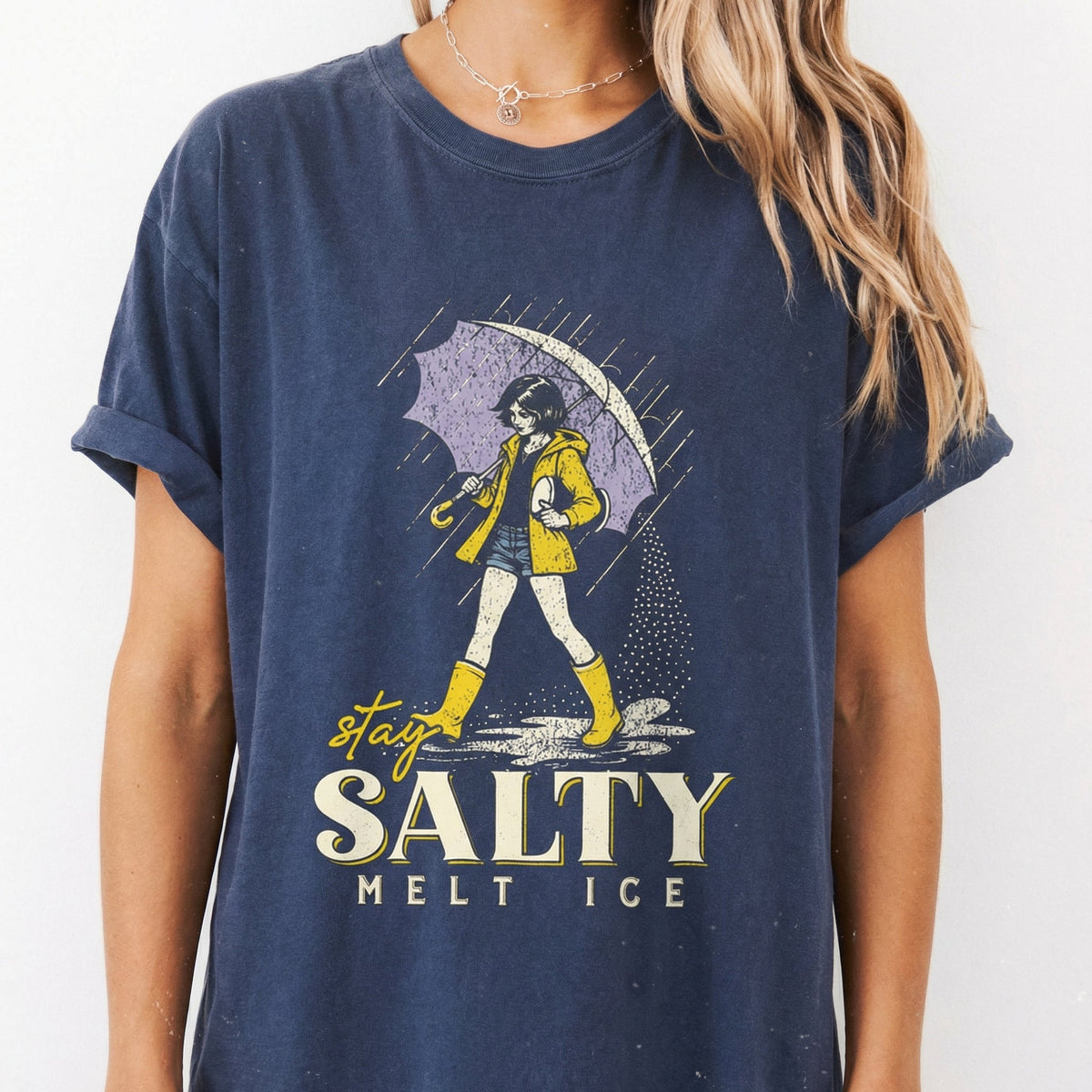 No ICE Stay Salty Political Graphic Tee – Social Justice product image 4