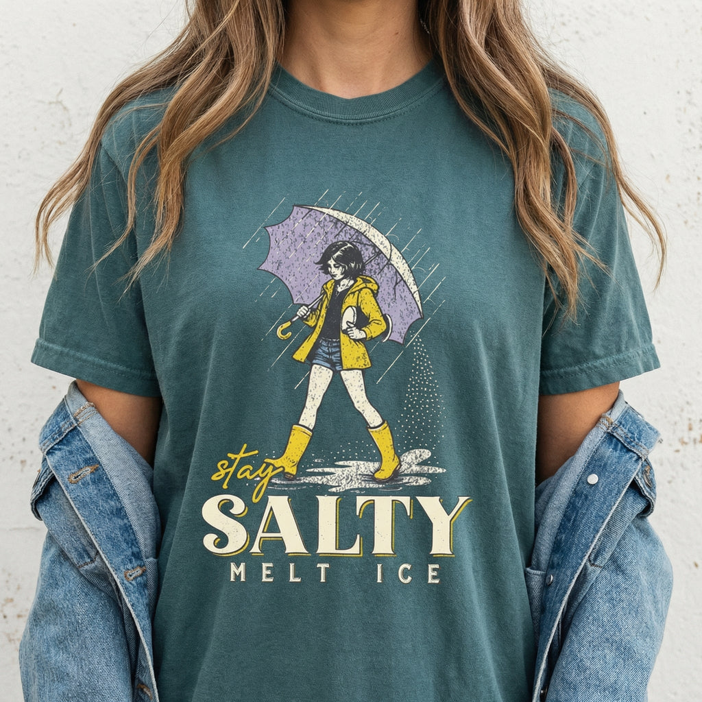 No ICE Stay Salty Political Graphic Tee – Social Justice product image 6
