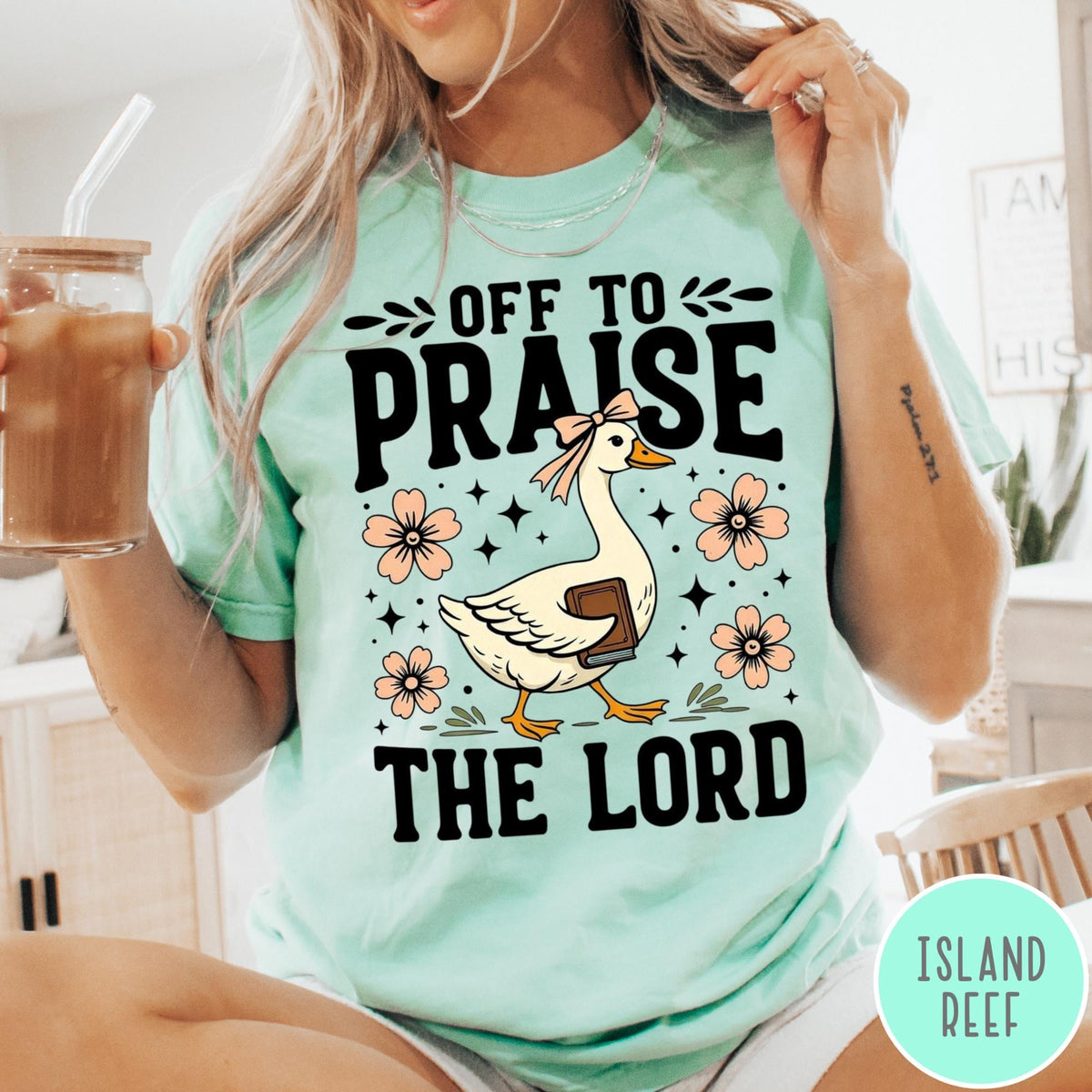 Off to Praise the Lord Goose Shirt – Christian Faith product image 14