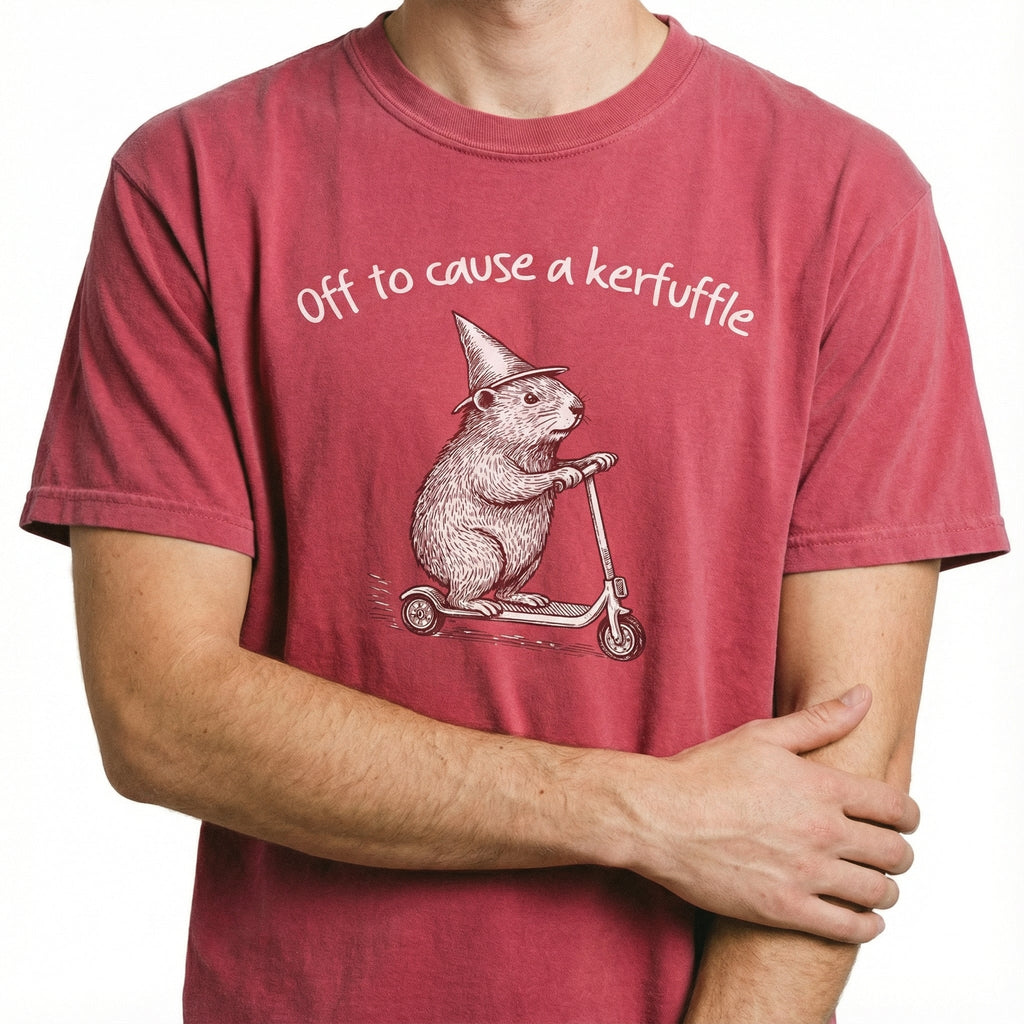 Off to Cause a Kerfuffle Funny Graphic T-Shirt - Groundhog product image 2