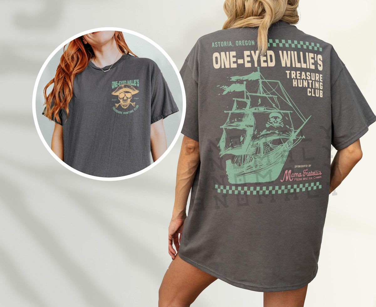 One-Eyed Willie’s Treasure Hunt T-Shirt – Retro 80s Movie product image 7