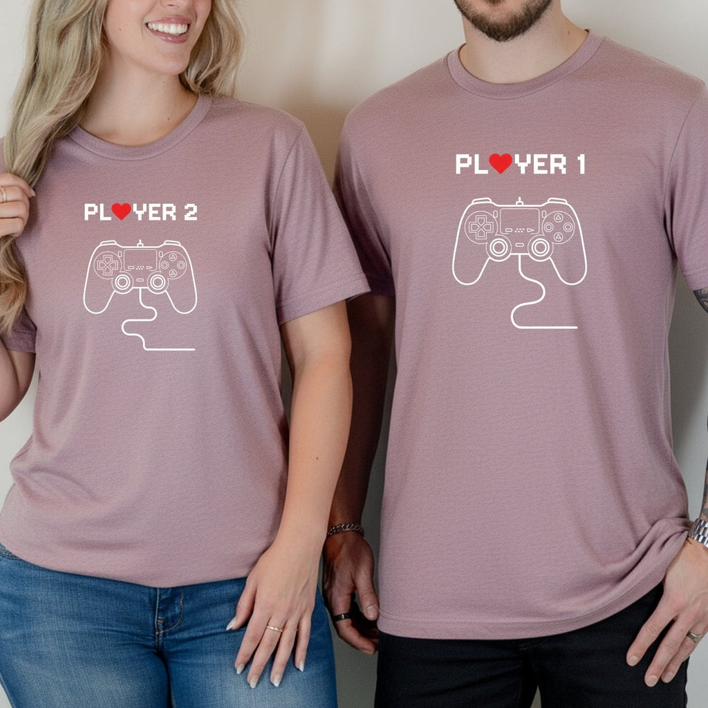 Player 1 2 Funny Matching T-Shirts For Couples product image 6